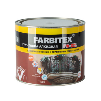 Грунт ГФ-021 FARBITEX серый 1,8 кг