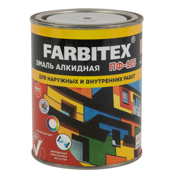 Изображение товара Эмаль ПФ-115 FARBITEX шоколадный 0,8 кг