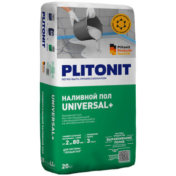 Пол наливной универсальный Plitonit Universal+ 20 кг