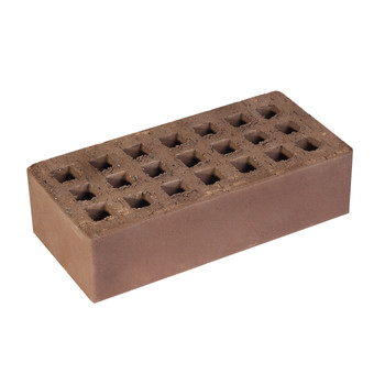 Изображение товара Кирпич облицовочный одинарный пустотелый М100-150 коричневый Кемма