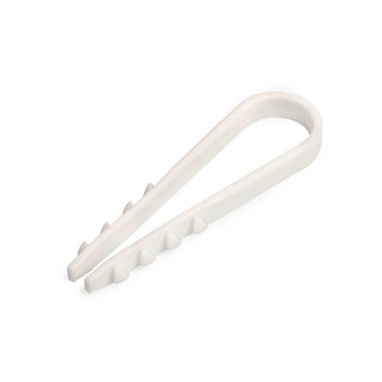 Дюбель-хомут для круглого кабеля 19-25мм белый 100 шт Fortisflex