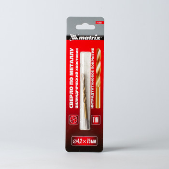 Изображение товара Сверло по металлу 4,2 мм HSS цилиндрический хвостовик Matrix Изображение товара Сверло по металлу 4,2 мм HSS цилиндрический хвостовик Matrix