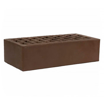 Изображение товара Облицовочный кирпич М175 ЛСР пустотелый темно-коричневый гладкий 250х120х65