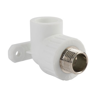 Угольник полипропиленовый 20х1/2" НР с креплением RTP