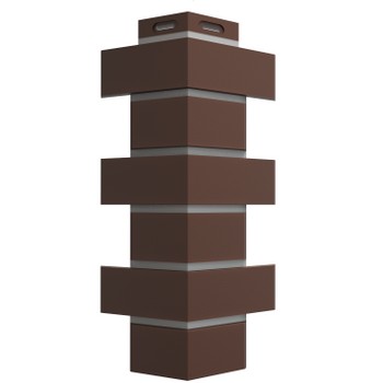 Изображение товара Угол наружный Docke Flemish коричневый 140х140 мм для фасадных панелей