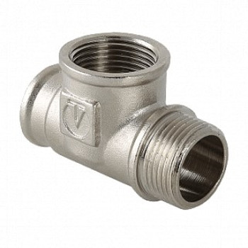 Тройник Valtec с переходом на нар. р. 1/2" ВР-ВР-НР
