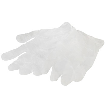 Изображение товара Перчатки виниловые размер L 100 шт многоразовые для хозяйственных и садовых работ