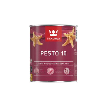 Эмаль стойкая алкидная Tikkurila Pesto 10 универсальная матовая база А 0,9 л