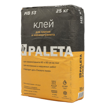 Клей для плитки Paleta MB 53 С1, 25 кг