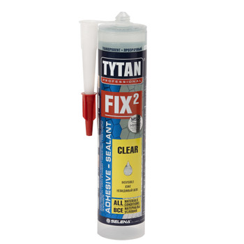 Клей-герметик Fix2 Clear Tytan Professional, 290 мл