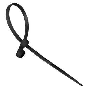 Хомут нейлоновый с монтажным отверстием 4,3х200 мм черный 100 шт