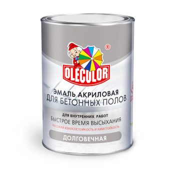 Эмаль для бетонных полов Olecolor акриловая белая 3,5 кг