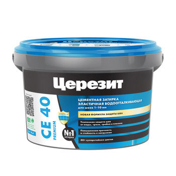 Затирка цементная Церезит СЕ 40 aquastatic белый мрамор 2 кг