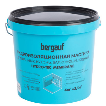 Гидроизоляция эластичная полимерная Bergauf Hydro-Tec Membrane, 4 кг