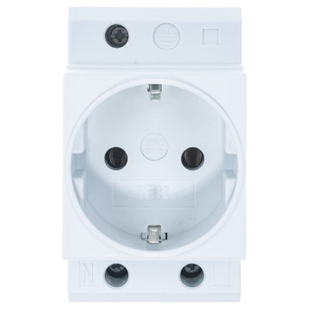 Розетка силовая РАр10-3-ОП с заземл. на DIN-рейку ИЭК MRD10-16