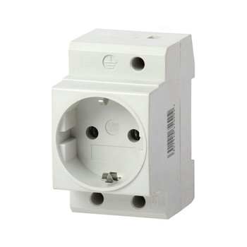 Розетка силовая с заземлением на DIN-рейку IEK
