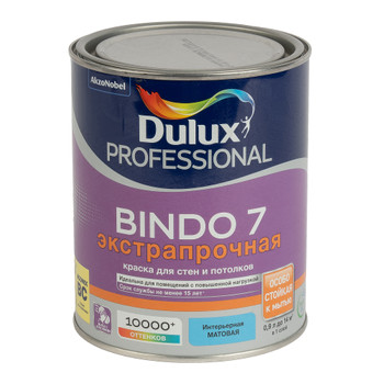 Краска для стен и потолков Dulux Professional Bindo 7 бесцветная база BC 0,9 л