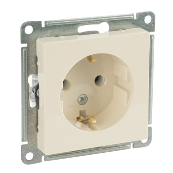 Механизм розетки с заземлением AtlasDesign бежевый IP20 Systeme Electric