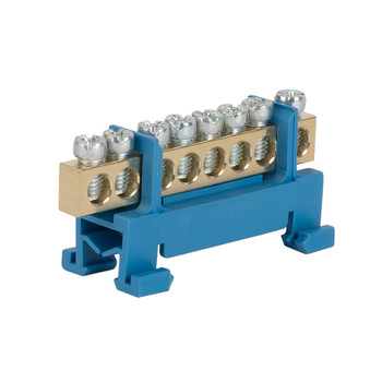 Изображение товара Шина нулевая на DIN-изоляторе 6х9-8 - латунь, 8 постов, длина 88. 5 мм Изображение товара Шина нулевая на DIN-изоляторе 6х9-8 - латунь, 8 постов, длина 88. 5 мм