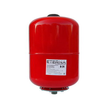 Расширительный мембранный бак для отопления, 24 л, вертикальный красный