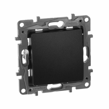 Механизм переключателя проходного одноклавишный Etika антрацит IP20 Legrand