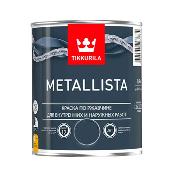 Краска по ржавчине Tikkurila Metallista база С глянцевая 0,9 л