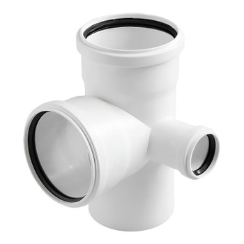 Крестовина канализационная двухплоскостная правая 110х110х50мм 87° малошумная RTP Elite