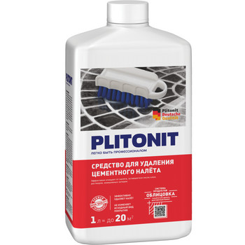 Средство для удаления цементного налета Plitonit, 1 л