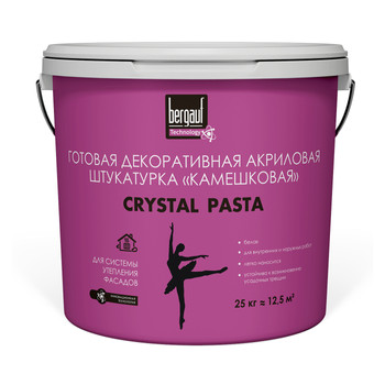 Штукатурка декоративная Bergauf Crystal Pasta Камешковая зерно 1-1,5 мм, 25 кг