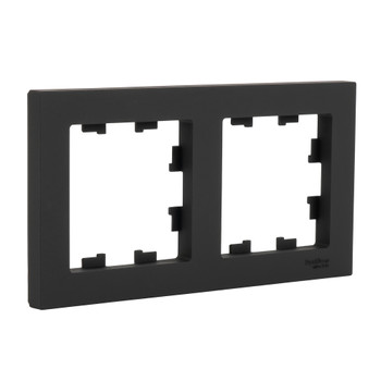 Рамка двухместная AtlasDesign карбон IP20 Systeme Electric