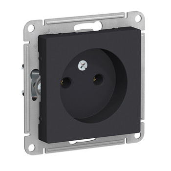 Механизм розетки без заземления AtlasDesign карбон IP20 Systeme Electric