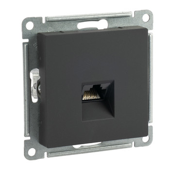 Механизм розетки компьютерной RJ45 5E AtlasDesign карбон IP20 Systeme Electric