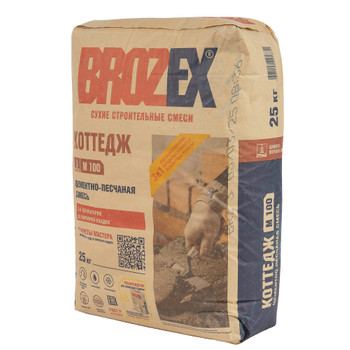 Смесь цементно-песчаная Brozex М-100 Коттедж 25 кг