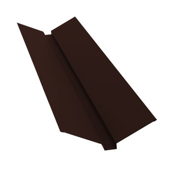 Планка ендовы верхняя 76х80х2000, 0,45 мм коричневый шоколад