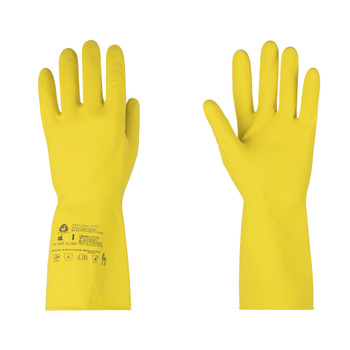 Изображение товара Перчатки латексные с хлопковым напылением размер M для хозяйственных работ