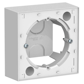Коробка для накладного монтажа подъёмная Systeme Electric AtlasDesign 1 пост белая