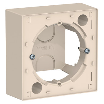 Коробка для накладного монтажа подъёмная Systeme Electric AtlasDesign 1 пост бежевая