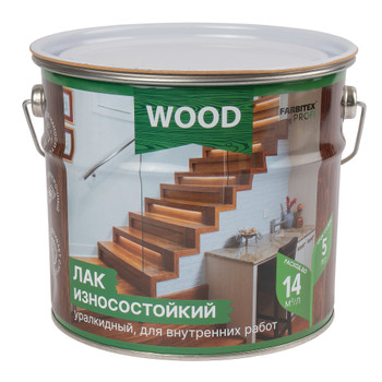 Лак паркетный Farbitex Профи Wood алкидно-уретановый высокоглянцевый 2,7 л