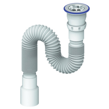 Гофросифон унив 800 мм 1 1/2"х40/50 (нерж вып, винт 80) Unicorn D220