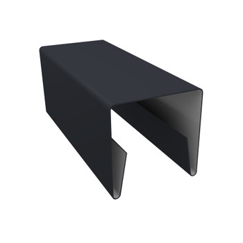 Планка П-образная серый графит 20х20х2000 мм