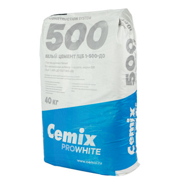 Цемент ЦЕМ I 52,5Н (ПЦБ 1-500 Д0) Cemix белый 40 кг