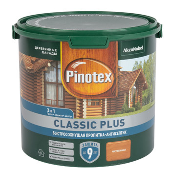 Декоративно-защитное средство для дерева 3в1 Pinotex Classic Plus лиственница полуматовое 2,5л