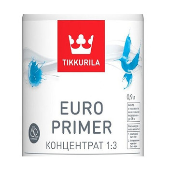 Грунтовка глубокого проникновения Tikkurila Euro Primer концентрат 1:3, 0,9 л