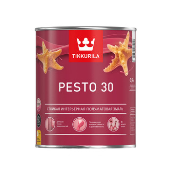 Эмаль алкидная универсальная Tikkurila Pesto 30 полуматовая база A 0,9 л