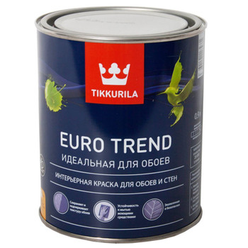 Краска для обоев и стен Tikkurila Euro Trend белая база A 0,9 л