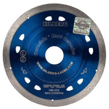 Изображение товара Диск алмазный Hilberg Extra Thin 125x1,1x8x22,23 мм для керамогранита и керамики