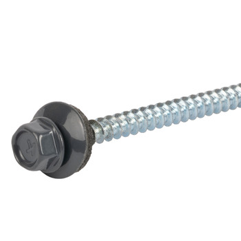 Саморез кровельный 4,8х70мм серый графит (RAL 7024) 150шт Steelrex