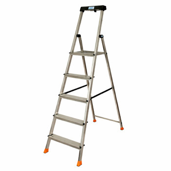 Стремянка алюминиевая 5 ступеней с органайзером 1,05м Krause Safety