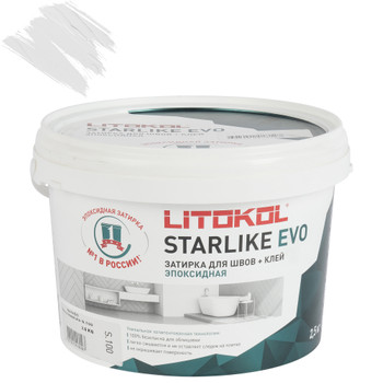 Изображение товара Затирка эпоксидная Литокол Starlike Evo белоснежная №100 2,5кг