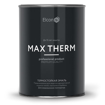 Эмаль термостойкая Elcon до +400°С серая 0,8 кг